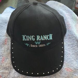 King Ranch Black Embroidered with Rhinestones Hat, NWT